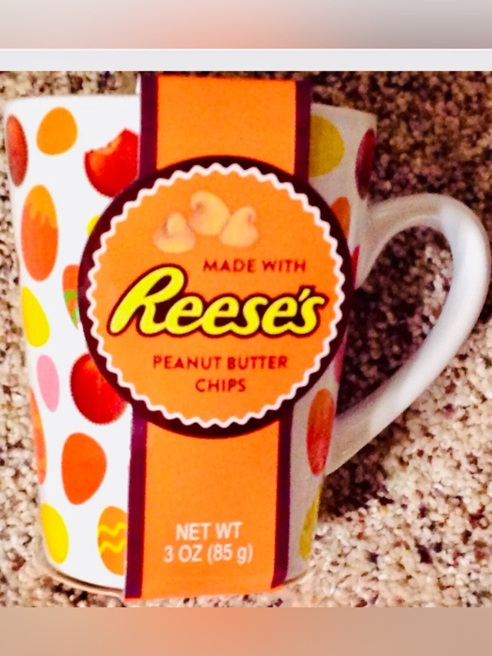 Coffee Mug Reeses Peanut Butter Cups Easter Egg Ceramic